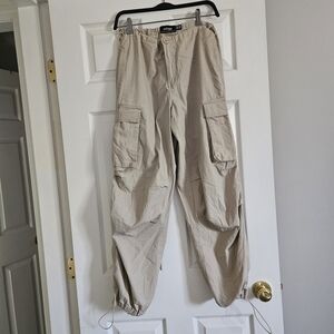 Refuge Beige Cargo Joggers